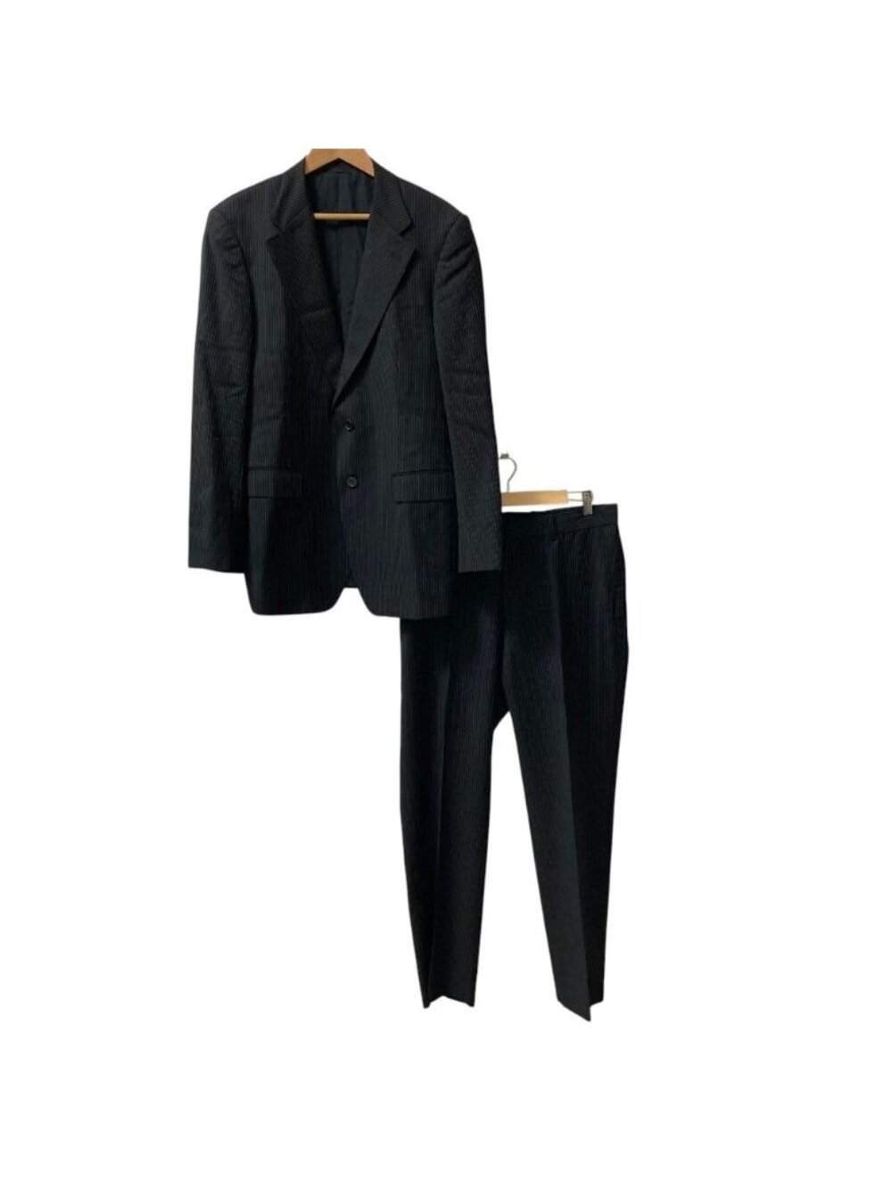 Gucci Pinstripe Tailored Jacket Trousers Pants Suit Set Black Spring Summer 50